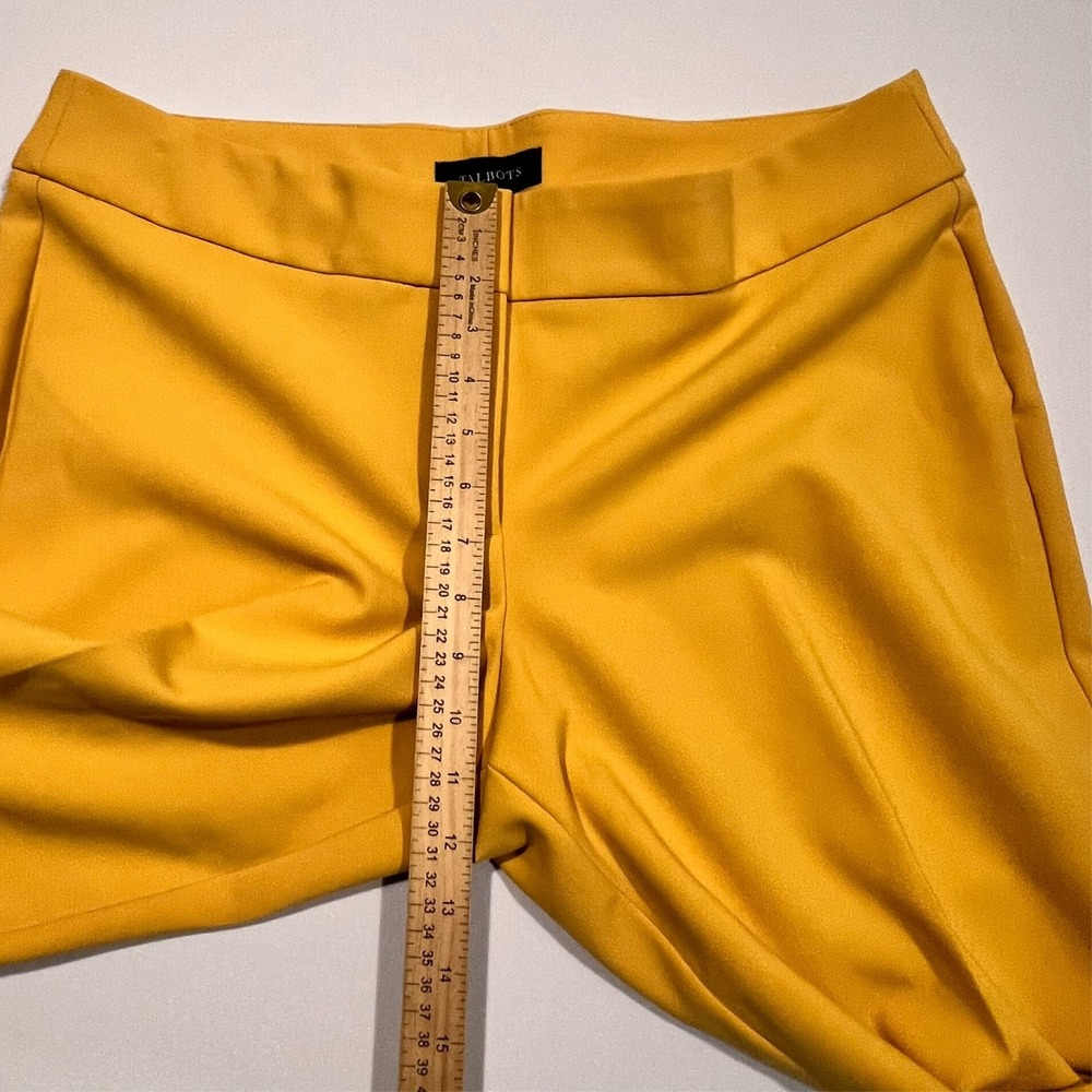 Talbots Signature Dress Pants Trousers Yellow Career Business Women's 14 NWT - Picture 4 of 14
